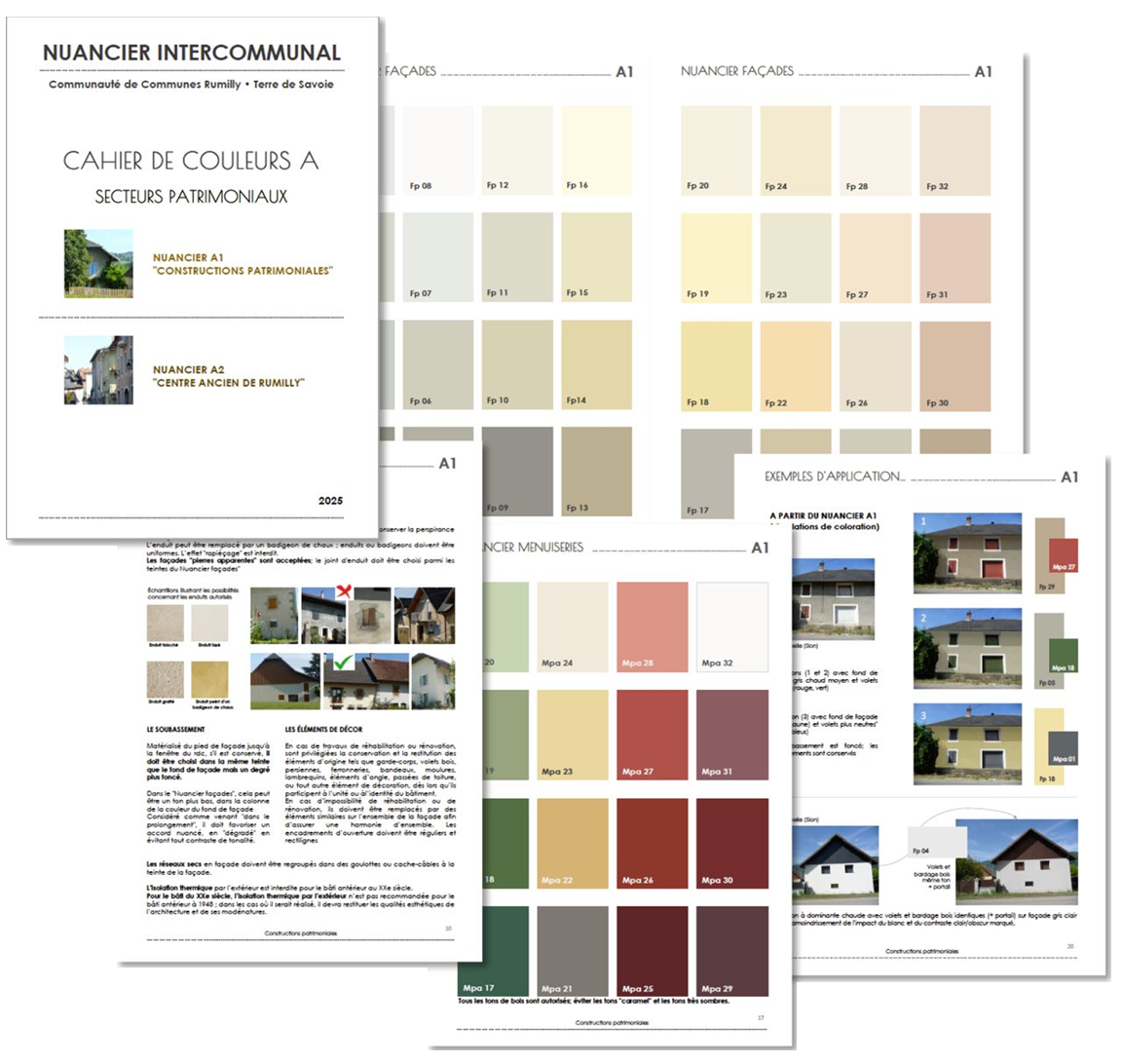 Planche de présentation d'un projet de Comm'une couleur